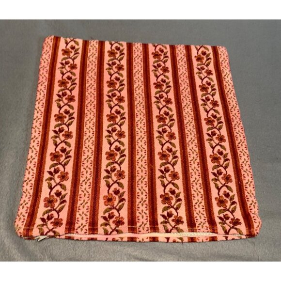 Vintage Floral Striped Cushion Cover With Zipper 12" - Picture 11 of 11